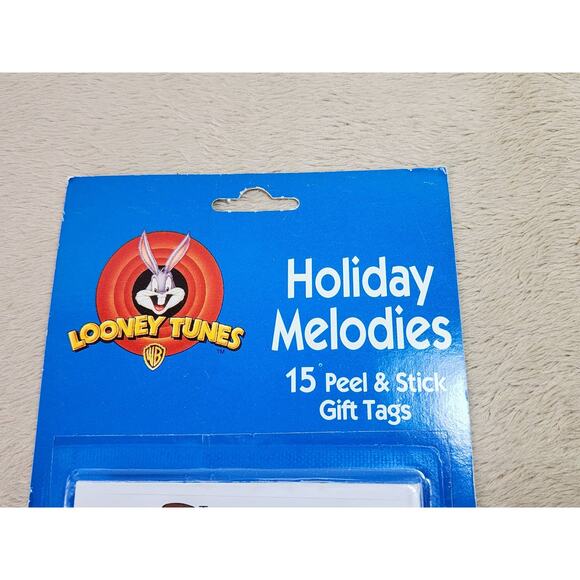 Looney Tunes 15 Peel & Stick Gift Tags Holiday Melodies Sealed New 1997 Vintage - Picture 9 of 10